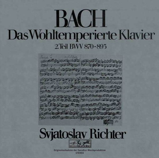 Cover for Sviatoslav Richter · J. S. Bach: Das Wohltemperierte Klavier Vol. 2 (CD) (2009)