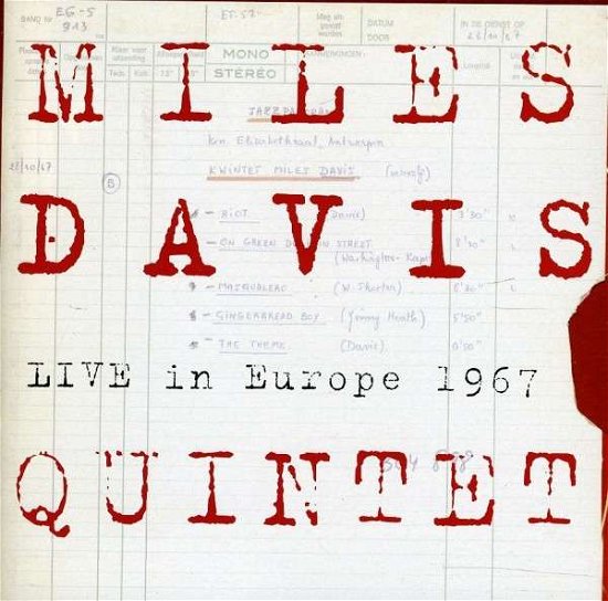 Bootleg: Miles Davis Quintet Live in Europe 1967 - Miles Davis - Musiikki - JAZZ - 0886979487024 - tiistai 20. syyskuuta 2011