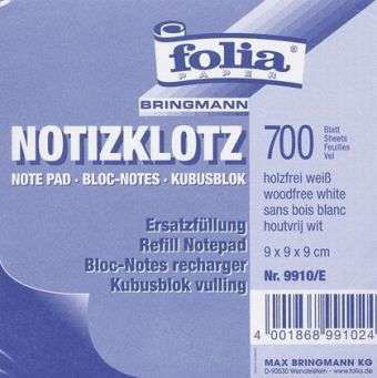 Ers.notizzettel Lose Weiß 700 - Folia - Other - Max Bringmann - 4001868991024 - January 3, 2017