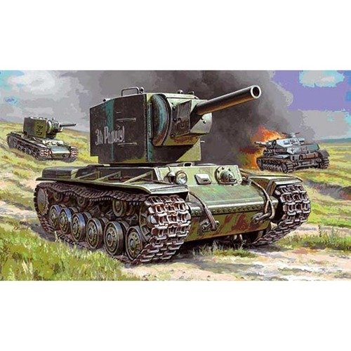 Cover for Zvezda · Soviet Tank Kv-2 1:100 (Legetøj)