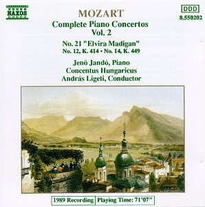 Cover for Jando / Ligeti / Conh · MOZART: Piano Conc. 12, 14&amp;21 (CD) (1991)