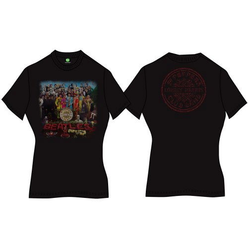 The Beatles Ladies T-Shirt: Vintage Sgt Pepper (Back Print) - The Beatles - Produtos - Apple Corps - Apparel - 5055295317024 - 