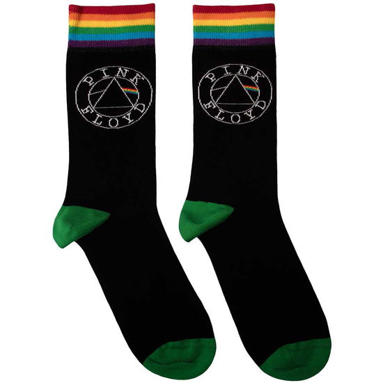 Cover for Pink Floyd · Pink Floyd Unisex Ankle Socks: Circle Logo (Black) (UK Size 4 - 7) (CLOTHES) (2025)