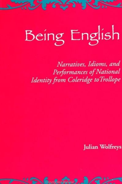 Cover for Julian Wolfreys · Being English (Book) (1994)