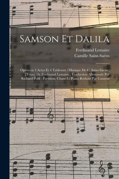 Cover for Lemaire Ferdinand · Samson et Dalila (Bok) (2022)