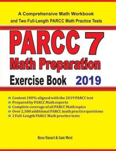 Cover for Reza Nazari · PARCC 7 Math Preparation Exercise Book (Paperback Book) (2019)