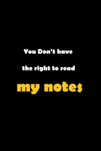 Cover for Letters · You don't have the right to read my notes (Pocketbok) (2019)