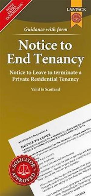 Cover for Lawpack · Notice to End Tenancy: How to use a Notice to Leave to terminate a Private Residential Tenancy in Scotland (Paperback Book) [Revised edition] (2021)