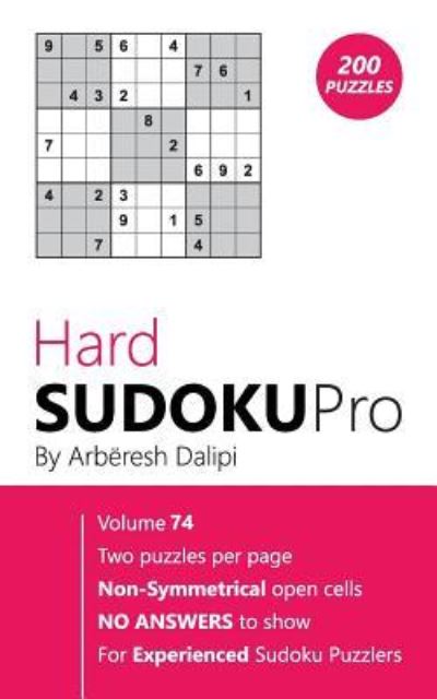 Hard Sudoku Pro - Arberesh Dalipi - Books - Createspace Independent Publishing Platf - 9781976519024 - September 18, 2017