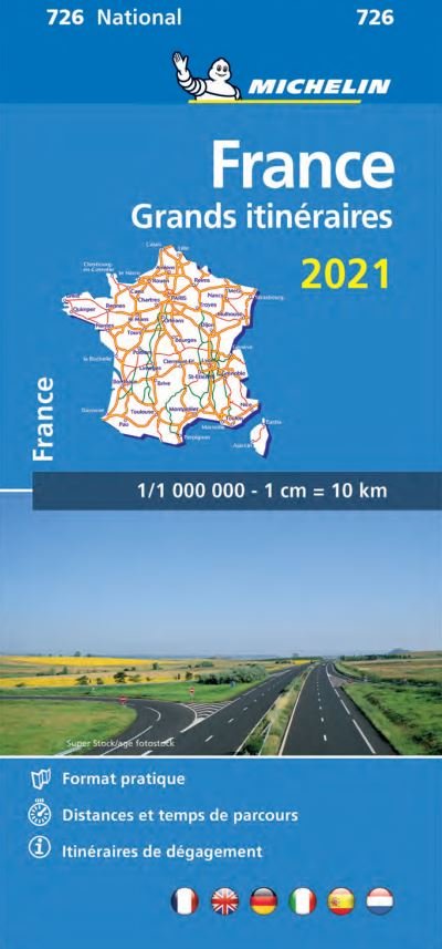 Cover for Michelin · France Route Planning 2021 - Michelin National Map 726: Maps (Map) (2021)