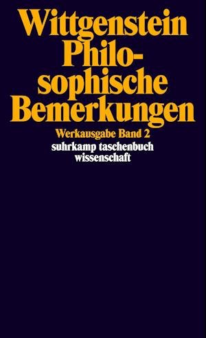 Cover for Ludwig Wittgenstein · Suhrk.tb.wi.0502 Wittg.werkausg.2 (Bog)