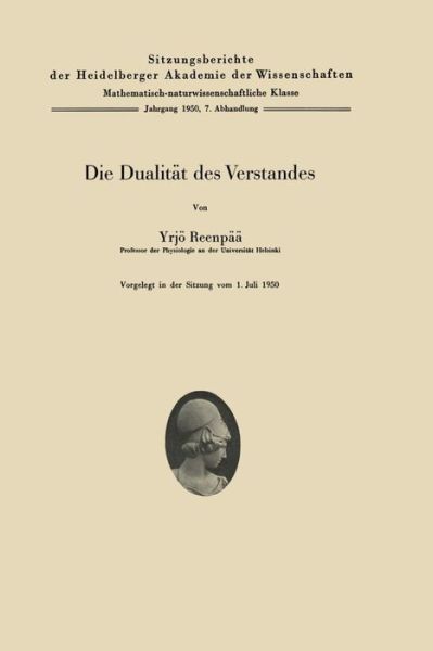 Cover for Y Reenpaa · Die Dualitat Des Verstandes (Paperback Book) [German edition] (1950)