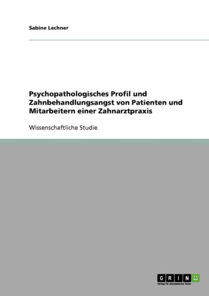 Cover for Lechner · Psychopathologisches Profil und (Book) [German edition] (2013)