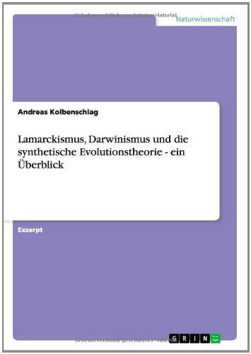 Cover for Kolbenschlag · Lamarckismus, Darwinismus (Book) [German edition] (2014)