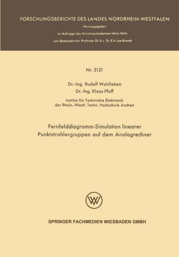 Cover for Rudolf Wohlleben · Fernfelddiagramm-Simulation Linearer Punktstrahlergruppen Auf Dem Analogrechner - Forschungsberichte Des Landes Nordrhein-Westfalen (Pocketbok) [1970 edition] (1970)
