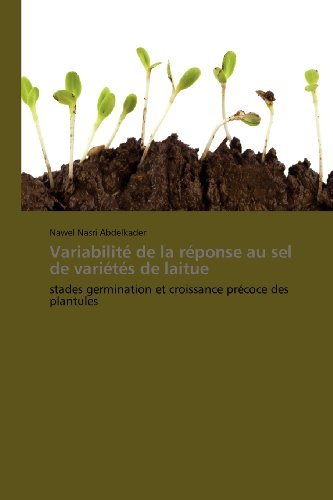 Cover for Nawel Nasri Abdelkader · Variabilité De La Réponse Au Sel De Variétés De Laitue: Stades Germination et Croissance Précoce Des Plantules (Taschenbuch) [French edition] (2018)