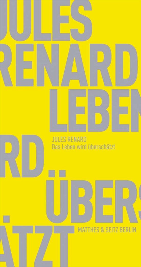 Cover for Renard · Das Leben wird überschätzt (Book)
