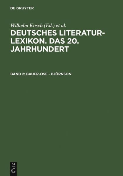 Cover for Lutz Hagestedt · Bauer-Ose - Björnson (Book) (2000)