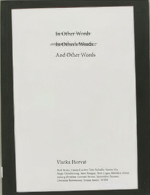 Cover for Vlatka Horvat · In Other Words In Other's Words And Other Words (Paperback Book) (2011)