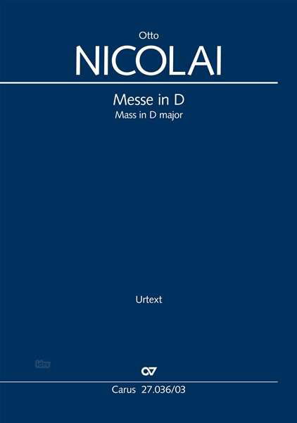Messe Nr. 1 in D, Klavierauszug - Nicolai - Kirjat -  - 9790007095024 - 