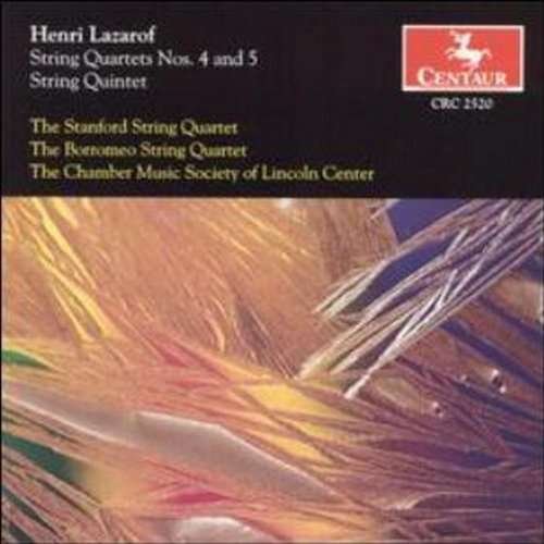 String Quartet 4 & 5 / String Quintet - Lazarof / Chamber Music Society of Lincoln Center - Musiikki - Centaur - 0044747252025 - tiistai 29. tammikuuta 2002