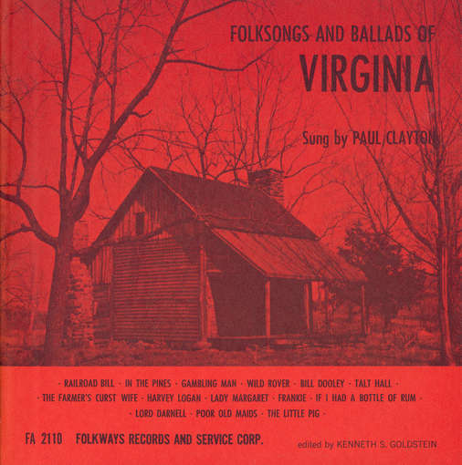 Cover for Paul Clayton · Folksongs and Ballads of Virginia (CD) (2012)