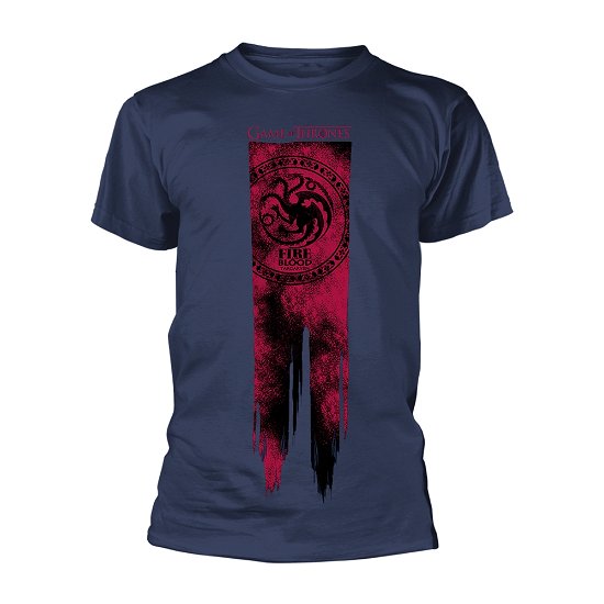 Cover for Game of Thrones · Targaryen Flag - Fire &amp; Blood T-Shirt (T-shirt) [size XXL] [Blue edition] (2019)