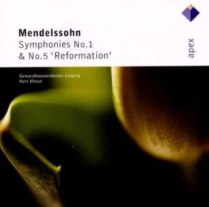 Mendelssohn: Symp. N. 1 & 5 - Masur Kurt / Gewandhausorchest - Musik - WEA - 0825646037025 - 18. oktober 2007