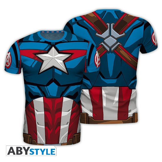 Cover for Abystyle · Marvel - Replica T-Shirt Captain America Man (CLOTHES)
