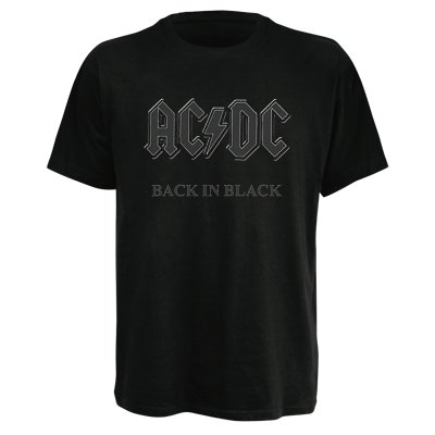 Cover for AC/DC · AC/DC - Back in Black Mens T-shirt Black Polybag (CLOTHES) [size M] (2010)