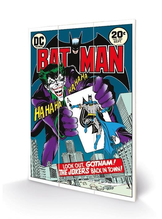 Cover for Dc Comics · Mw12532P Batman Wood Print 20 X 29.5 Cm - The Joker Is Back, Multi-Colour, 5 X 1 (Legetøj) (2019)