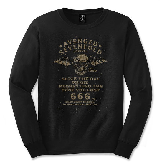 Avenged Sevenfold Unisex Long Sleeve T-Shirt: Seize the Day - Avenged Sevenfold - Merchandise - Unlicensed - 5055979951025 - 