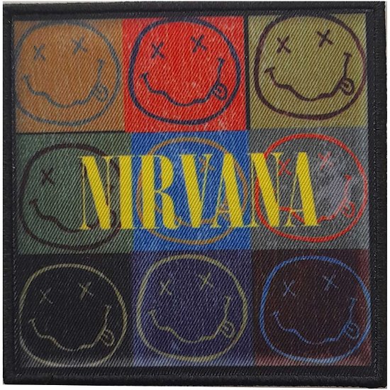 Cover for Nirvana · Nirvana Standard Printed Patch: Distressed Happy Face Blocks (Patch)