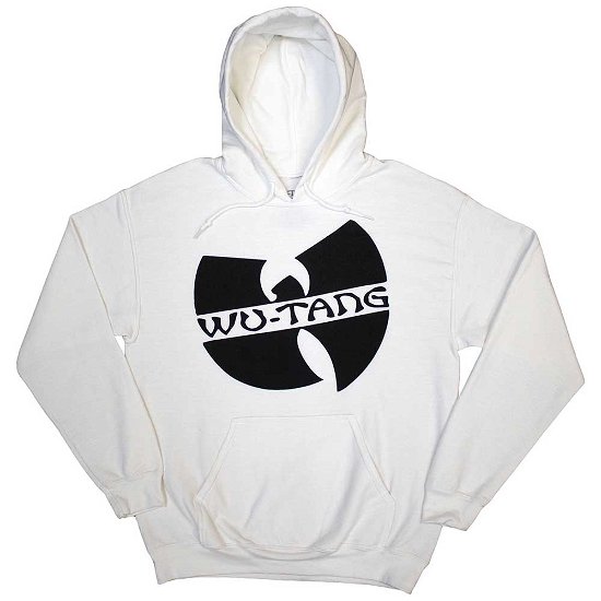 Wu-Tang Clan Unisex Pullover Hoodie: Slanted Logo Mono - Wu-Tang Clan - Merchandise -  - 5056737220025 - 