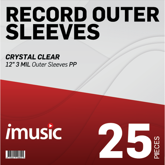 iMusic Sleeves · 25 x 12" PP Crystal Clear Outer Sleeves (80 Micron) (OUTER SLEEVES) (2024)