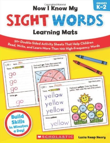 Cover for Lucia Kemp Henry · Now I Know My Sight Words Learning Mats, (Paperback Book) [Workbook edition] (2012)