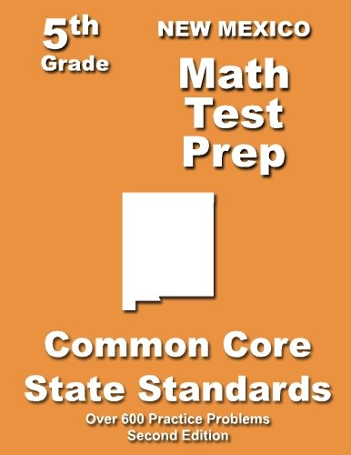 Cover for Teachers' Treasures · New Mexico 5th Grade Math Test Prep: Common Core Learning Standards (Paperback Book) (2013)