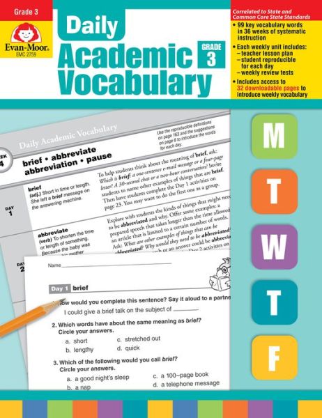 Cover for Marilyn Evans · Daily Academic Vocabulary Grade 3 [with Transparencies] (Paperback Book) (2007)