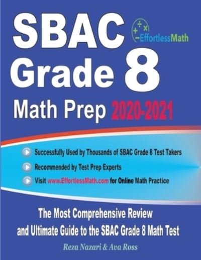 Cover for Ava Ross · SBAC Grade 8 Math Prep 2020-2021 (Paperback Book) (2020)