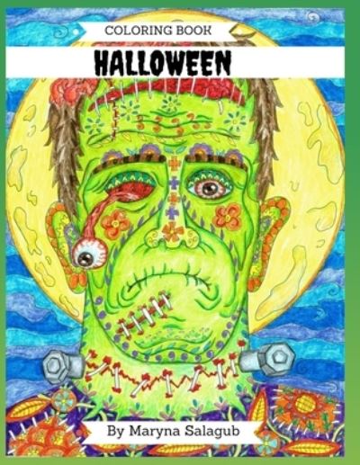 Cover for Maryna Salagub · Halloween coloring book (Paperback Book) (2019)