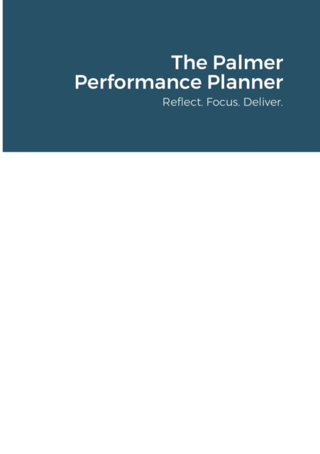 Cover for Robert Palmer · The Palmer Performance Planner (Taschenbuch) (2020)