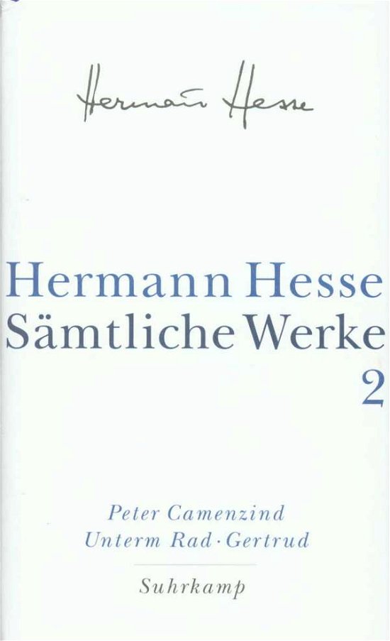 Samtliche Werke - Hermann Hesse - Livres - Suhrkamp Publishers - 9783518411025 - 26 mars 2001
