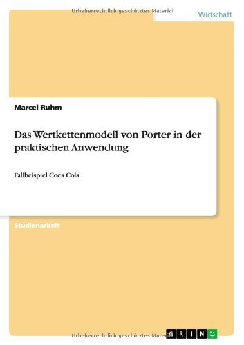 Cover for Ruhm · Das Wertkettenmodell von Porter in (Book) [German edition] (2013)