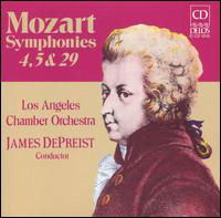 Symphonies 4 & 5 - Mozart / De Preist / L.a. Chamber Orchestra - Musik - DELOS - 0013491101026 - 14. december 1992