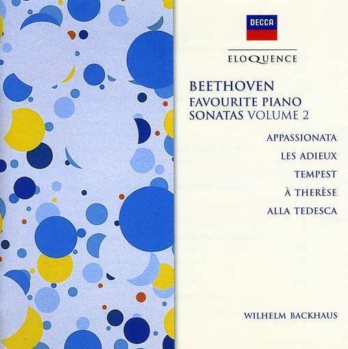 Cover for Wilhelm Backhaus · Favourite Piano Sonatas Volume 2 (CD) (2001)