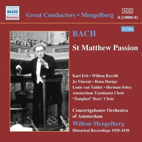 Bachst Matthew Passion - Concertgebouw or Amsterdam - Musik - NAXOS HISTORICAL - 0636943188026 - 29. marts 2004