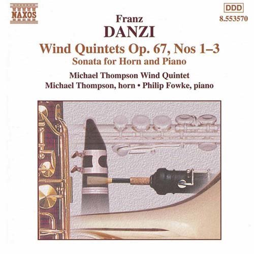 Cover for Danzi / Thompson / Fowke · Wind Quintets Op 67 / Quintet in E Minor Op 67 (CD) (1999)
