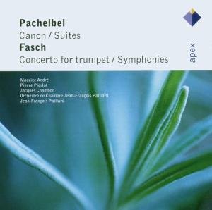 Cover for Maurice André, Pierre Pierlot, Jean-François Paillard &amp; Orchestre de Chambre Jean-François Paillard · Pachelbel &amp; Fasch : Orchestral Works  -  Apex (CD) (2003)