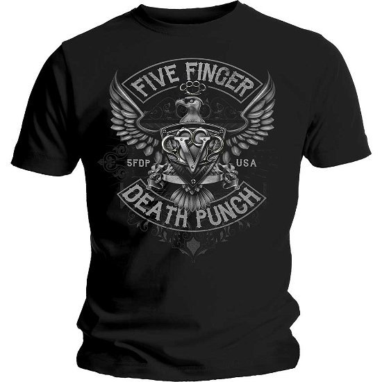Cover for Five Finger Death Punch · Five Finger Death Punch Unisex T-Shirt: Howe Eagle Crest (T-shirt) [size S] [Black - Unisex edition] (2020)