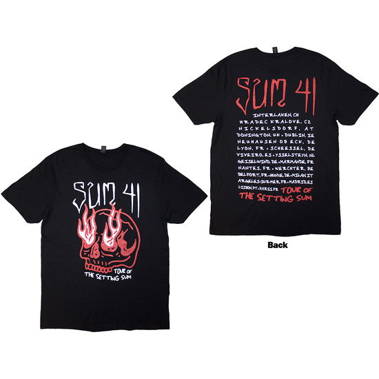 Cover for Sum 41 · Sum 41 Unisex T-Shirt: Tour '24 Skull (Black) (Back Print &amp; Ex-Tour) (T-shirt) [size S] (2024)